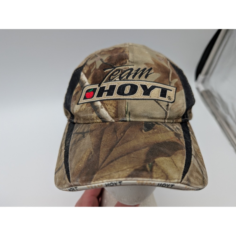 Team Hoyt Archery Realtree Camo Hat Adjustable Baseball Cap Hunting Brown Black